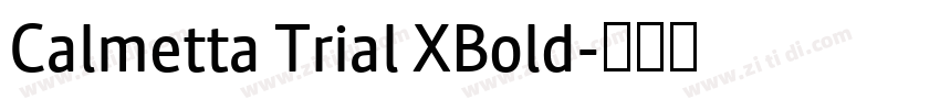 Calmetta Trial XBold字体转换